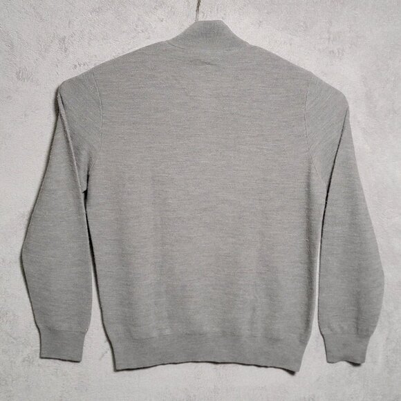 Ralph Lauren Purple Label Sweater Mens Size XL Gray Wool Cashmere 1/4 Zip - Picture 3 of 11